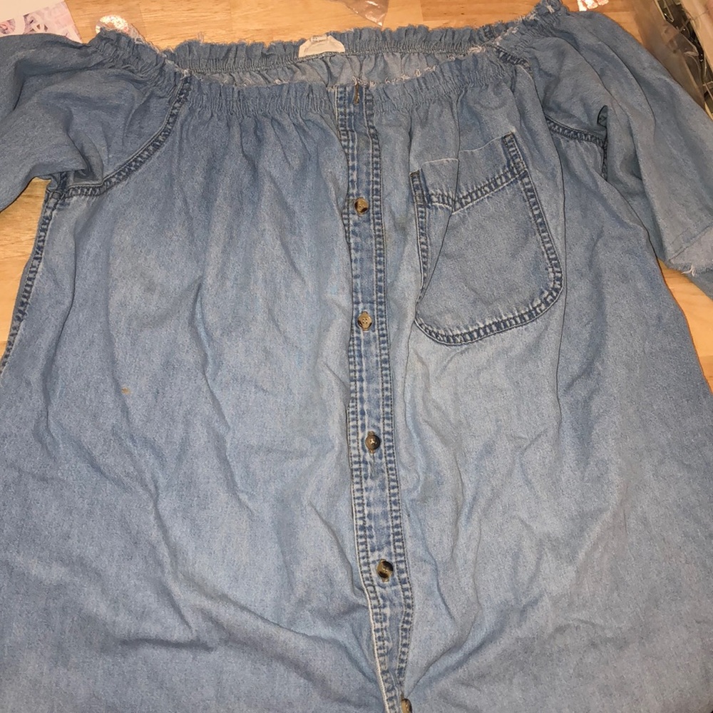 Urban outfitters off the should denim shirt